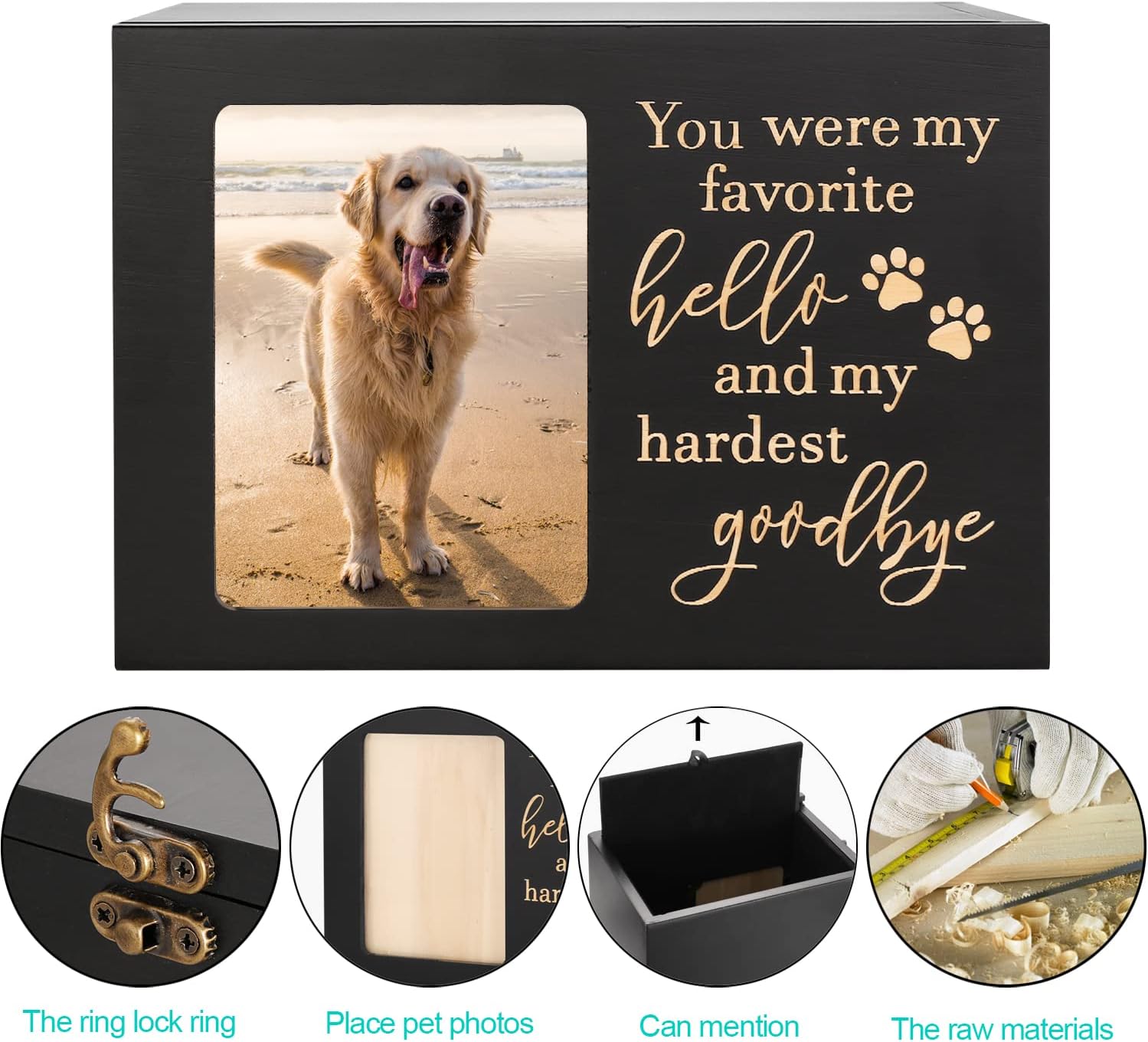 Personalized Pet Memorial Urn for Dogs & Cats